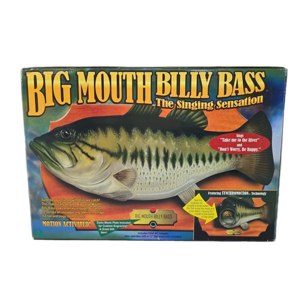 Big Mouth Billy Bass 1998 Motion Activated Singing Fish Rare NEW U29
